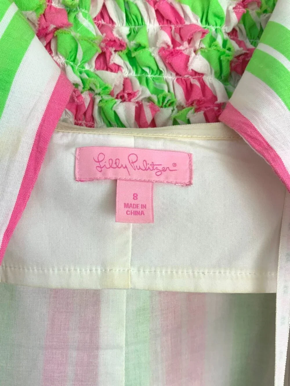 Lilly Pulitzer Franco Cotton Strapless Mini Dress Summer Vacation Sz 8 - Picture 2 of 16
